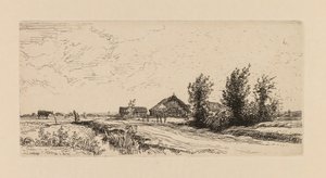 Auguste Lepère: A kis tehénpásztor. alkotó: Auguste Louis Lepère