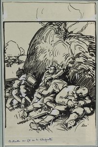 Chipotte-hágói csata, 1914. alkotó: Auguste Louis Lepère