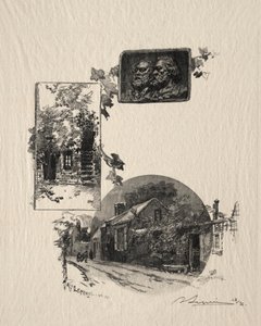 Bejárat a Rousseau-műhelybe és a Maison de Millet-be alkotó: Auguste Louis Lepère
