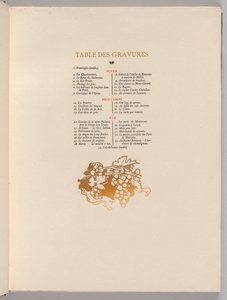 Fontainebleau-erdő: Szőlő, Cul-de-lampe Metszettáblázat La Forêt de Fontainebleau..., 1908 alkotó: Auguste Louis Lepère