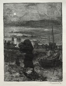 A homok betakarítása. alkotó: Auguste Louis Lepère