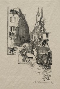 Rue Victor Cousin. alkotó: Auguste Louis Lepère