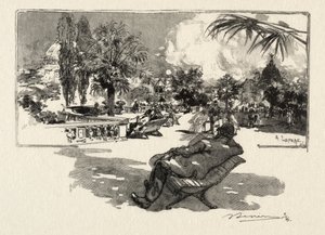 A Szabadművészet Terasza. alkotó: Auguste Louis Lepère
