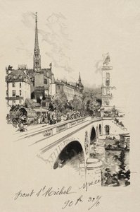 A Pont St. Michel. alkotó: Auguste Louis Lepère
