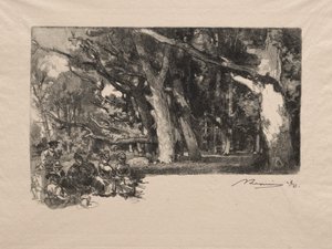Délben az erdőben. alkotó: Auguste Louis Lepère