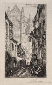Keskeny utca, Beauvais (An Alley, Beauvais) alkotó: Auguste Louis Lepère