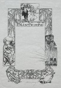 Párizsi Almanach, 1897: Díszítő szegély, 1897. tavasz. alkotó: Auguste Louis Lepère