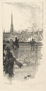 Quai des Grands Augustins, Párizs. alkotó: Auguste Louis Lepère