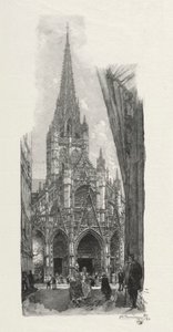 Illusztrált Rouen: Saint Maclon-templom, 1896. alkotó: Auguste Louis Lepère
