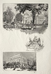 Illusztrált Rouen: A múzeum; Mária-kút; A Művészeti Színház alkotó: Auguste Louis Lepère