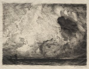 Tengeri táj, 1911. alkotó: Auguste Louis Lepère