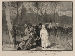 Elhagyva a Chatelet Színházat alkotó: Auguste Louis Lepère