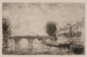 Naplemente Pont Marie-nál alkotó: Auguste Louis Lepère