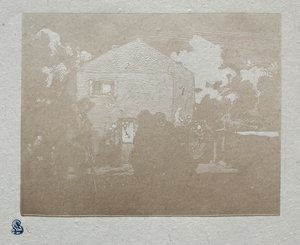 Koldusok az utolsó házban, 1905. alkotó: Auguste Louis Lepère