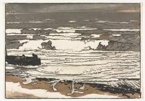The Breaking Waves, 1901. szeptemberi árapály alkotó: Auguste Louis Lepère