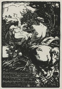 A kentaur, 1896. alkotó: Auguste Louis Lepère