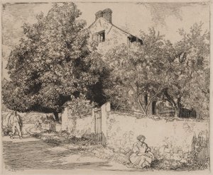 A Madame B háza. alkotó: Auguste Louis Lepère