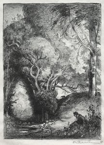 A szakadék júniusban. alkotó: Auguste Louis Lepère
