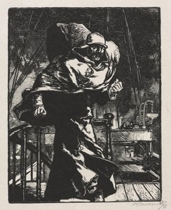 Az 1914-es háború. Első sorozat. Vilmos császár haragjában, 1915. alkotó: Auguste Louis Lepère