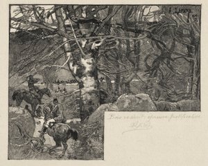 Vadászat Mont Gérardnál alkotó: Auguste Louis Lepère