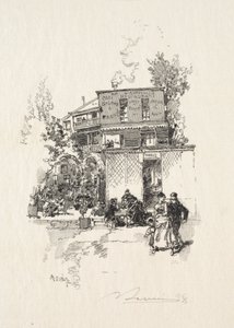 Egy Guinguette. alkotó: Auguste Louis Lepère