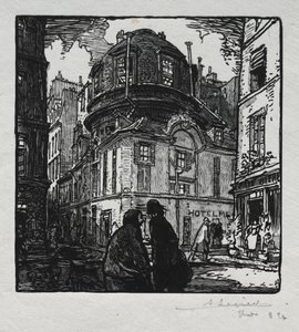 Kilátás a Hotel Colbertre alkotó: Auguste Louis Lepère