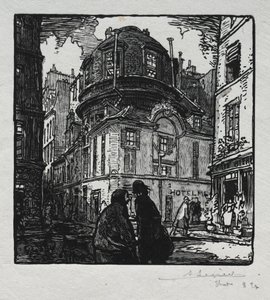 Kilátás a Hotel Colbertre. alkotó: Auguste Louis Lepère