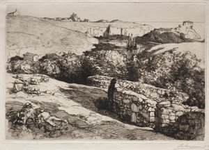 Port de la Meule kilátása, 1907. alkotó: Auguste Louis Lepère