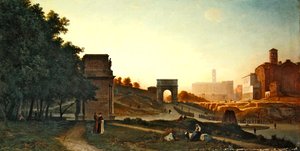 A fórum napnyugtakor, 1865 alkotó: Auguste Paul Charles Anastasi