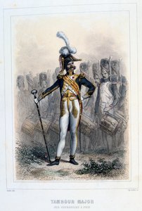 A Grenadiers-à-Pied dob őrnagya, 1859. alkotó: Auguste Raffet