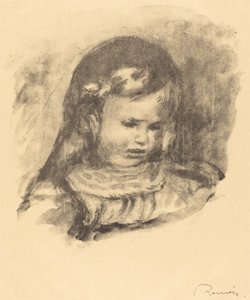Claude Renoir lehajtott fejjel alkotó: Auguste Renoir