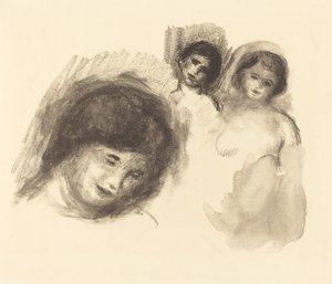 Kő három vázlattal alkotó: Auguste Renoir