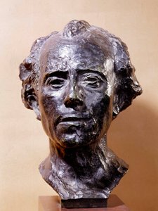 Gustav Mahler (1860-1911) mellszobra, zeneszerző Auguste Rodin (1840-1917) szobra 19. századi Párizs, Musee Rodin