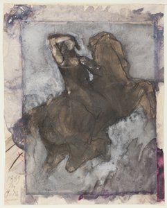 Lovas (recto); ló és lovas (verso) alkotó: Auguste Rodin