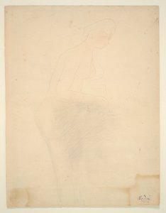 Meztelenül álló, jobb profil alkotó: Auguste Rodin