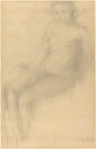 Ülő női akt alkotó: Auguste Rodin