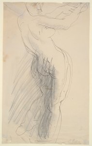 Álló női akt, felemelt karral alkotó: Auguste Rodin