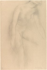 Álló női akt, előre hajolva alkotó: Auguste Rodin