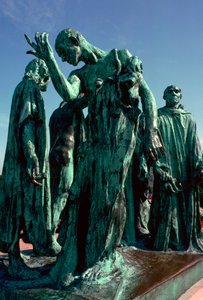 A calais-i polgárok szobra, 19. század. alkotó: Auguste Rodin