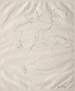 Két figura. alkotó: Auguste Rodin