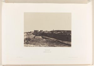 Kilátás Jeruzsálemre Sionból Jeruzsálem. Sion-erőd (cím a tárgyon) alkotó: Auguste Salzmann
