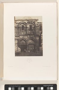 A jeruzsálemi Szent Sír-templom homlokzata Jeruzsálem. Szent Sír. Homlokzat (cím az objektumon)