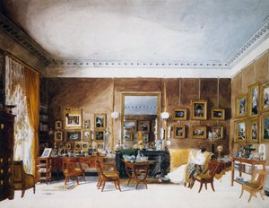 Berry hercegnő nappalija Tuileries-ban, akvarell: Garnerey Auguste (1785-1824), Franciaország