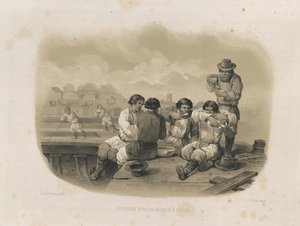 Építők egy csónakon Innen: A Szent Izsák-székesegyház építése, 1845