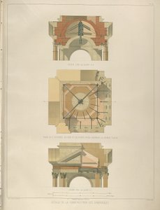 Részlet a harangtorony építkezéséről Innen: A Szent Izsák-székesegyház építése, 1845