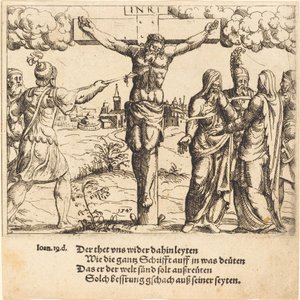 Krisztust átszúrták a lándzsával alkotó: Augustin Hirschvogel