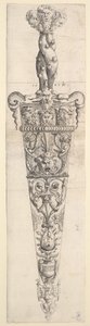 Tervezés tőrhöz és hüvelyhez, 1543. alkotó: Augustin Hirschvogel