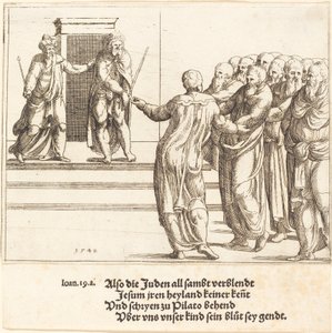 Ecce Homo, és a zsidók tagadják Krisztust alkotó: Augustin Hirschvogel