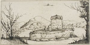 Erőd egy tóban alkotó: Augustin Hirschvogel