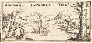 Táj három égő várossal: Szodoma, Gomorra és Tyrus